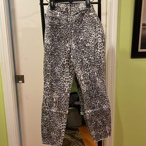 INC Leopard print jeans skinny leg regular fit